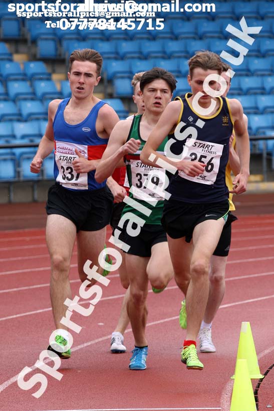 Mens under-20s 1500 metres, Northern Senior and Under-20s Champs., SportsCity, Manchester. Photo: David T. Hewitson/Sports for All Pics